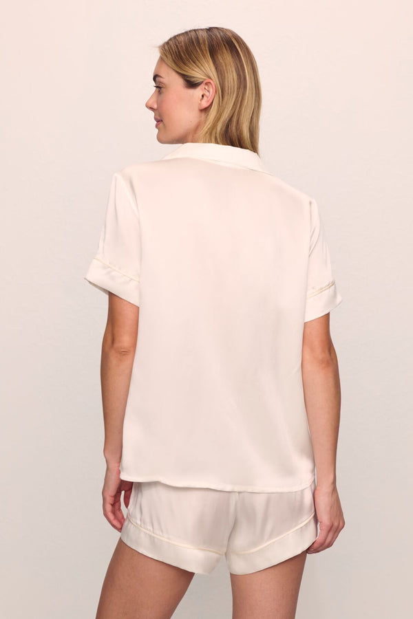 Inez Washable Silk Short PJ Set - Image 4