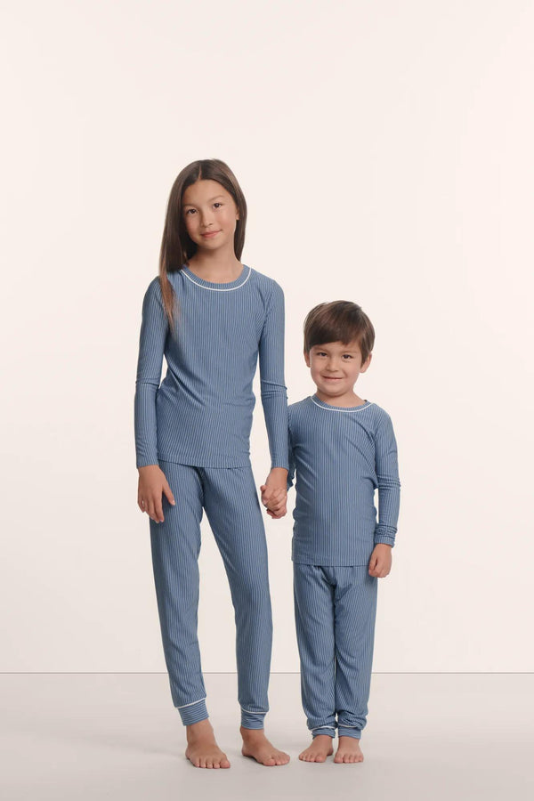 Kids Printed TENCEL™ Modal Unisex Long PJ Set - Image 4