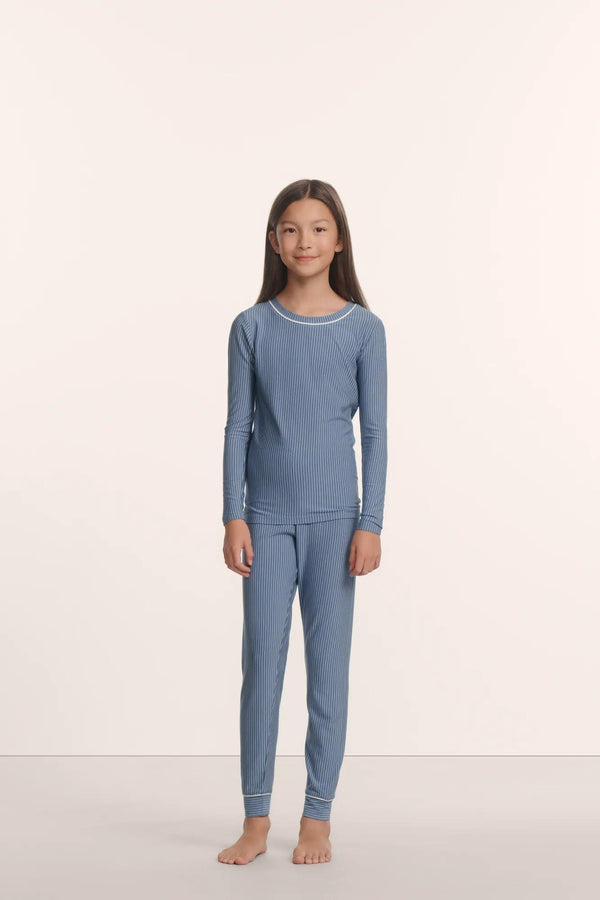 Kids Printed TENCEL™ Modal Unisex Long PJ Set - Image 2