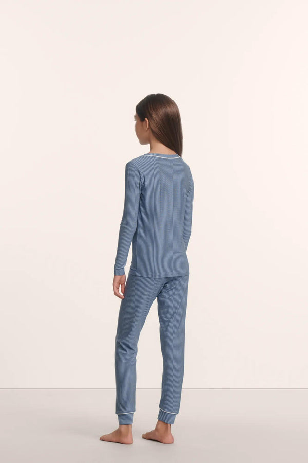 Kids Printed TENCEL™ Modal Unisex Long PJ Set - Image 3