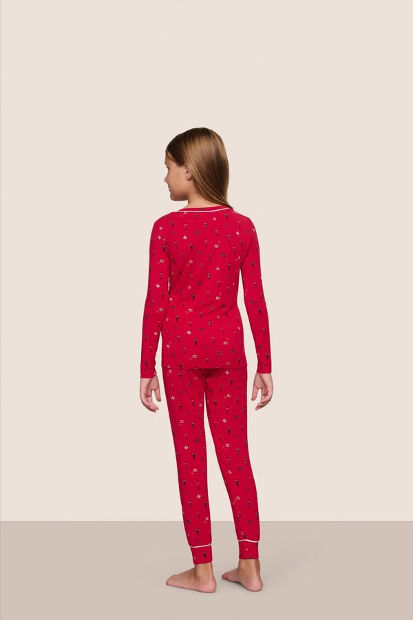 Kids Printed TENCEL™ Modal Unisex Long PJ Set - Image 2