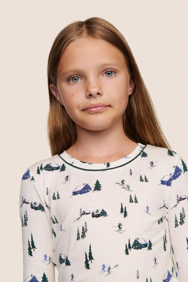 Kids Printed TENCEL™ Modal Unisex Long PJ Set - Image 3