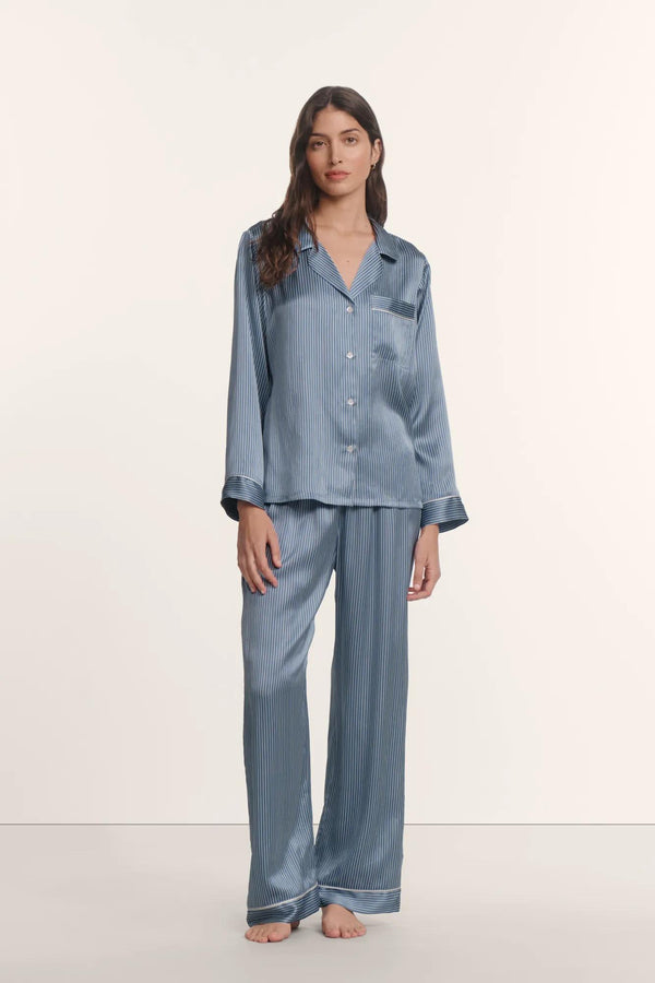 Inez Washable Silk Printed Long PJ Set