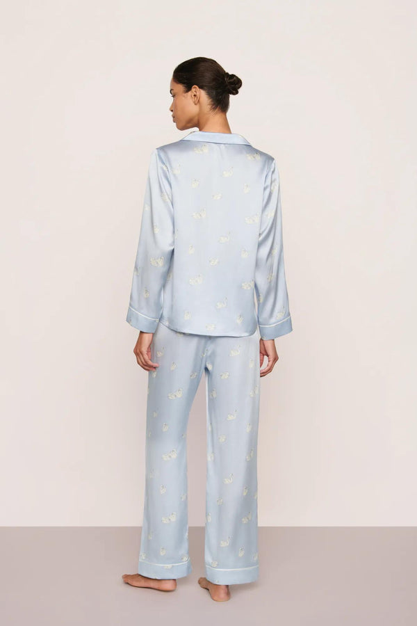 Inez Washable Silk Printed Long PJ Set - Image 4