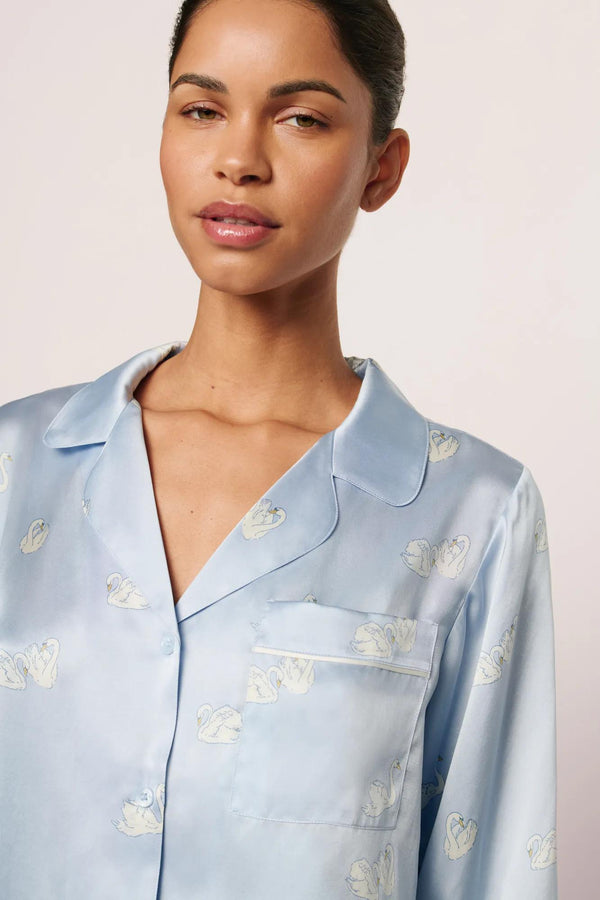 Inez Washable Silk Printed Long PJ Set - Image 2