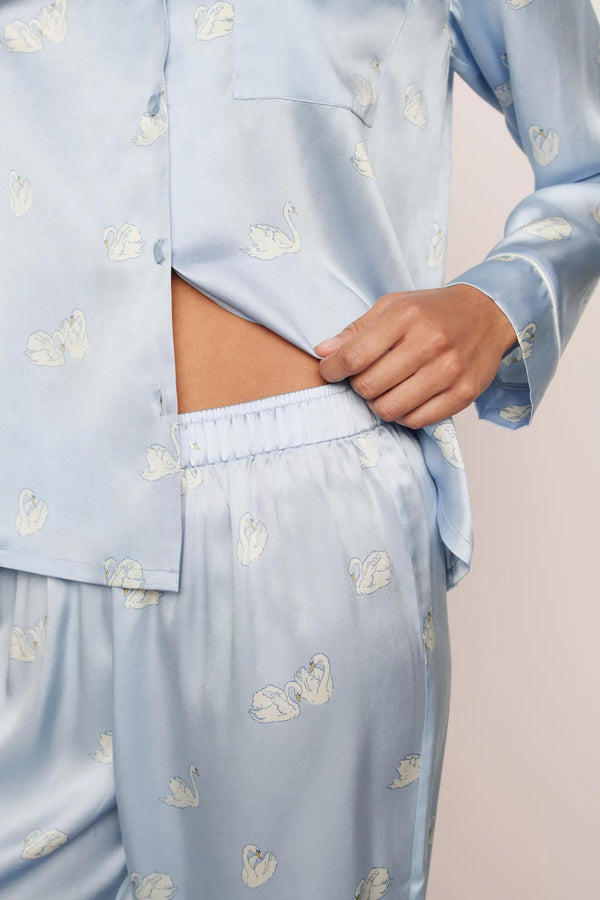 Inez Washable Silk Printed Long PJ Set - Image 3