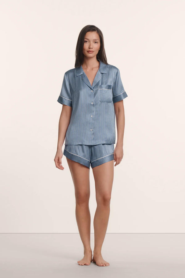Inez Washable Silk Printed Short PJ Set