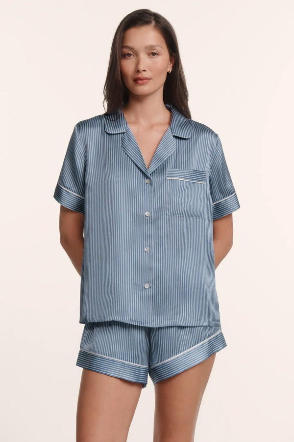 Inez Washable Silk Printed Short PJ Set - Image 4