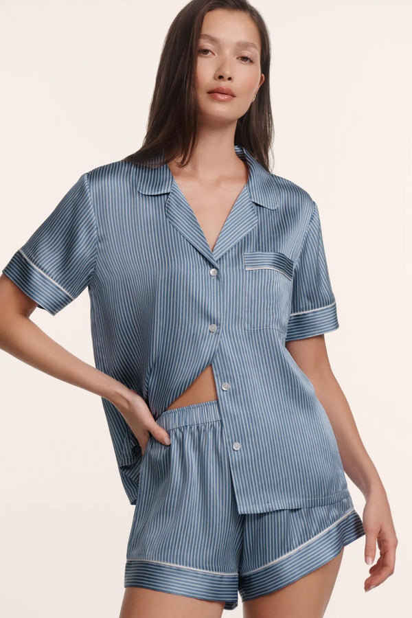 Inez Washable Silk Printed Short PJ Set - Image 5