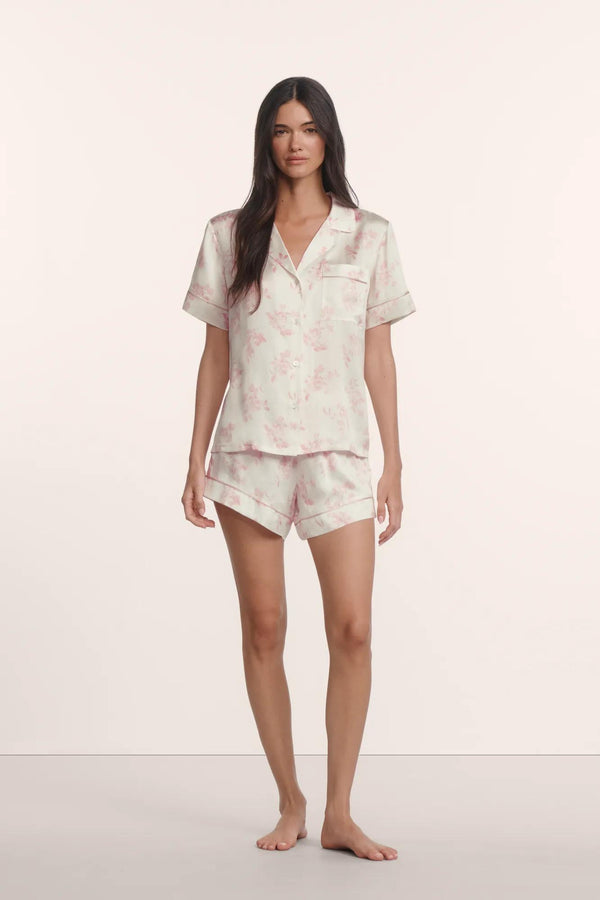 Inez Washable Silk Printed Short PJ Set - Image 4
