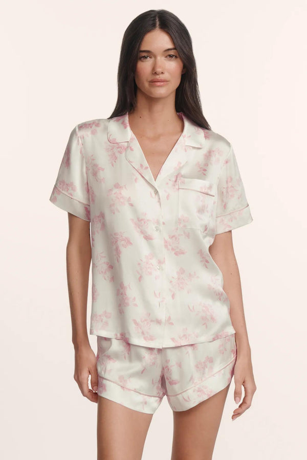 Inez Washable Silk Printed Short PJ Set