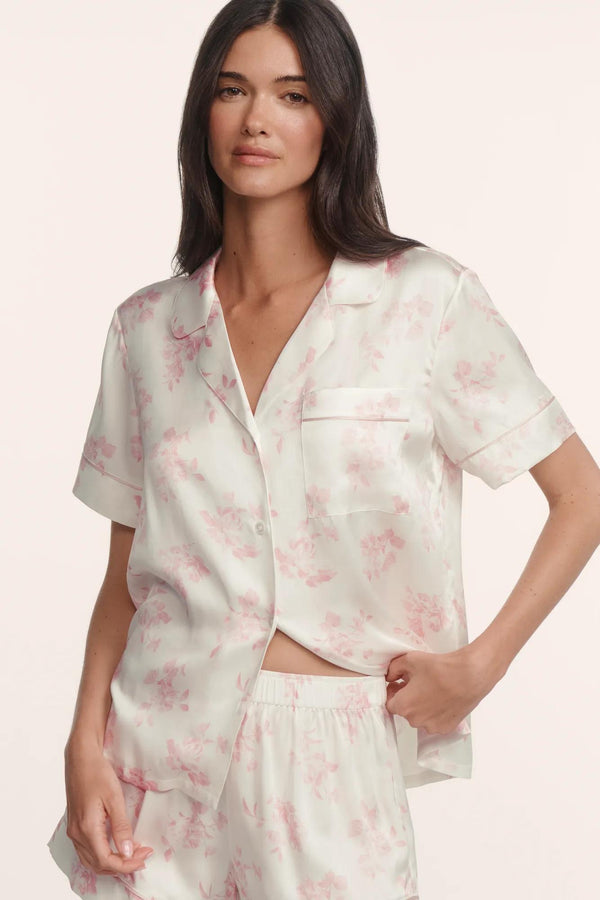 Inez Washable Silk Printed Short PJ Set - Image 3